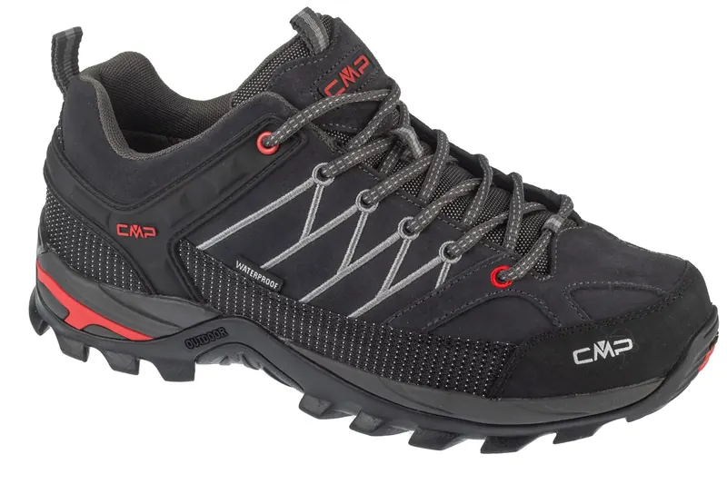CMP Rigel Low WP 3Q13247-60UU, Męskie, Szare, buty trekkingowe, skóra zamszowa, rozmiar: 41