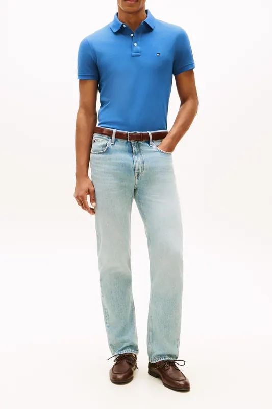 Tommy Hilfiger 1985 Slim Polo Blue Orbit Maat: L | Poloshirts Outlet | Heren | Blauw