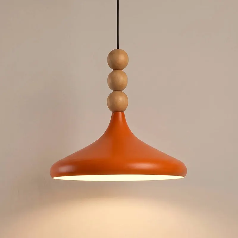 Żyrandol Eysan, pomarańczowy, średnica 35 cm, metal, E27