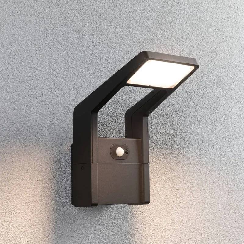 Paulmann kinkiet zewnętrzny LED Juntea, aluminium, antracyt, czujnik