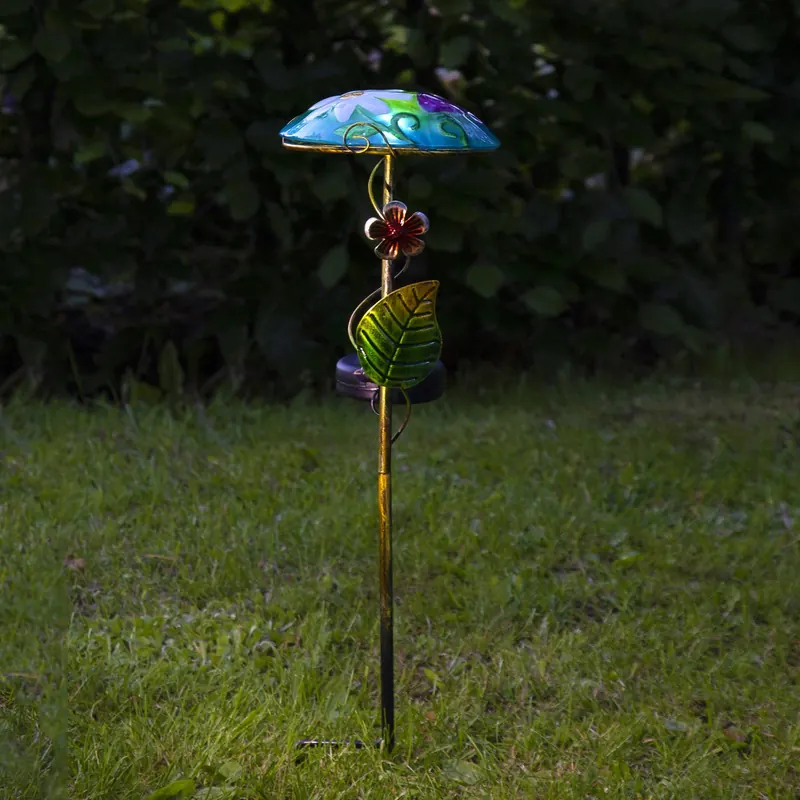 Lampa solarna LED Salona, niebiesko-zielona