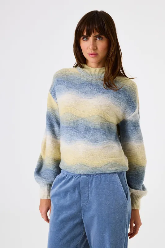 Garcia Ladies Pullover Mellow Yellow Maat: M | Sweaters Outlet | Dames | Beige