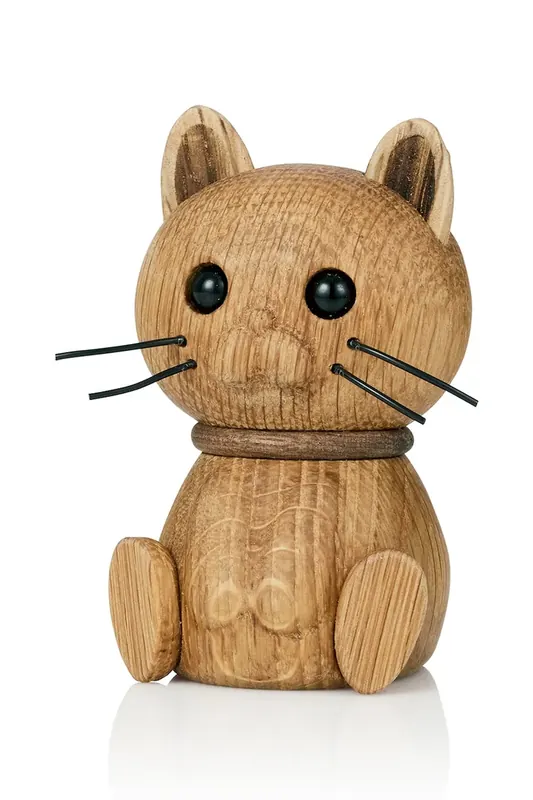 Lucie Kaas figurka dekoracyjna z drewna dębowego Cat Misse 7 cm