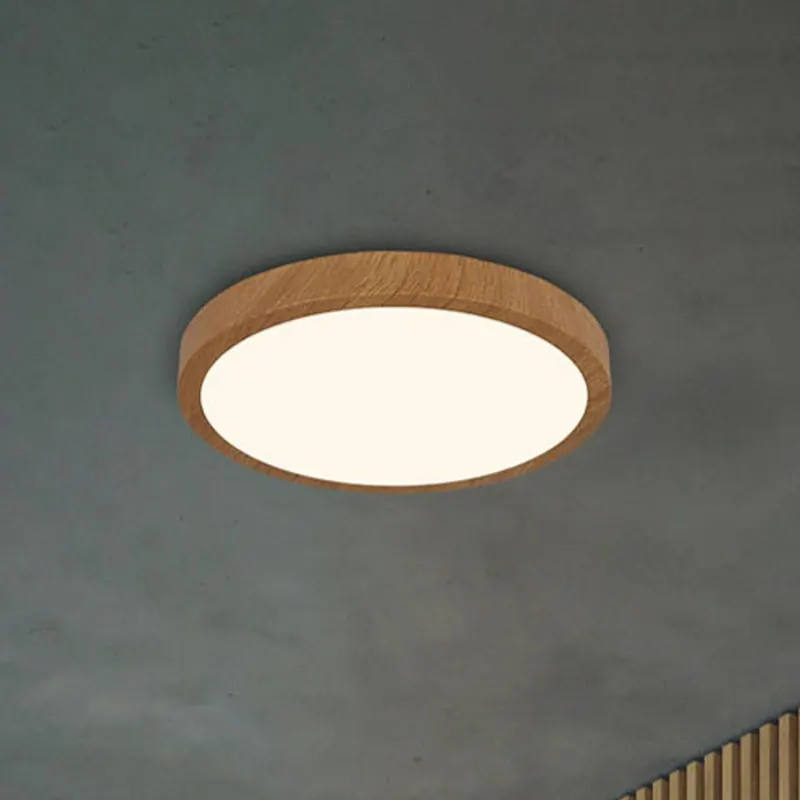 Lampa sufitowa LED Runa Wood o wyglądzie drewna 3000 K Ø38cm