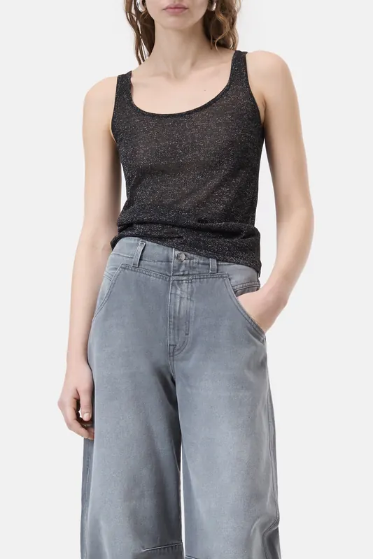 Closed Tank Top Knits Black Maat: L | Mouwloze Tops Outlet | Dames | Zwart