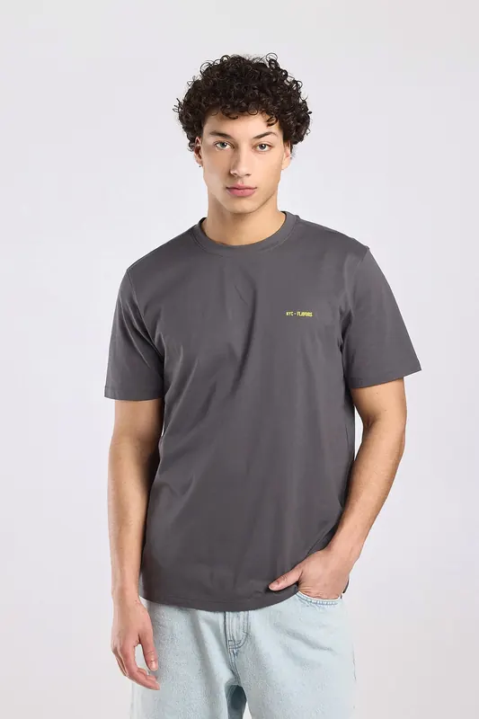 America Today Edson Dull Black Maat: M | Basic T-Shirts Outlet | Heren | Grijs