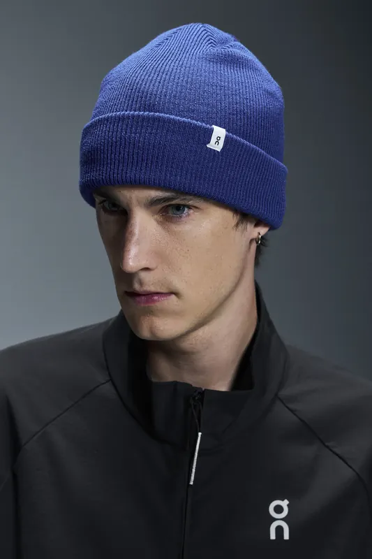 On Merino Beanie 1 Unisex Indigo Maat: OS | Ski Accessoires Outlet | Unisex | Blauw