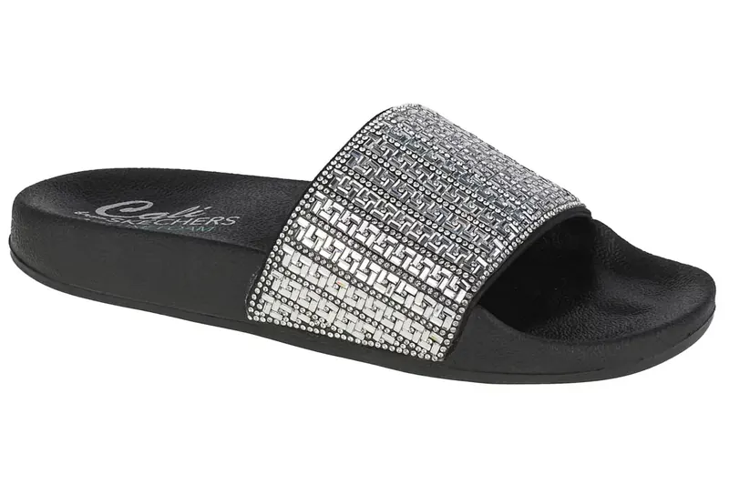 Skechers Pop Ups-New Spark 119320-BLK, Damskie, Srebrne, klapki, syntetyk, rozmiar: 37