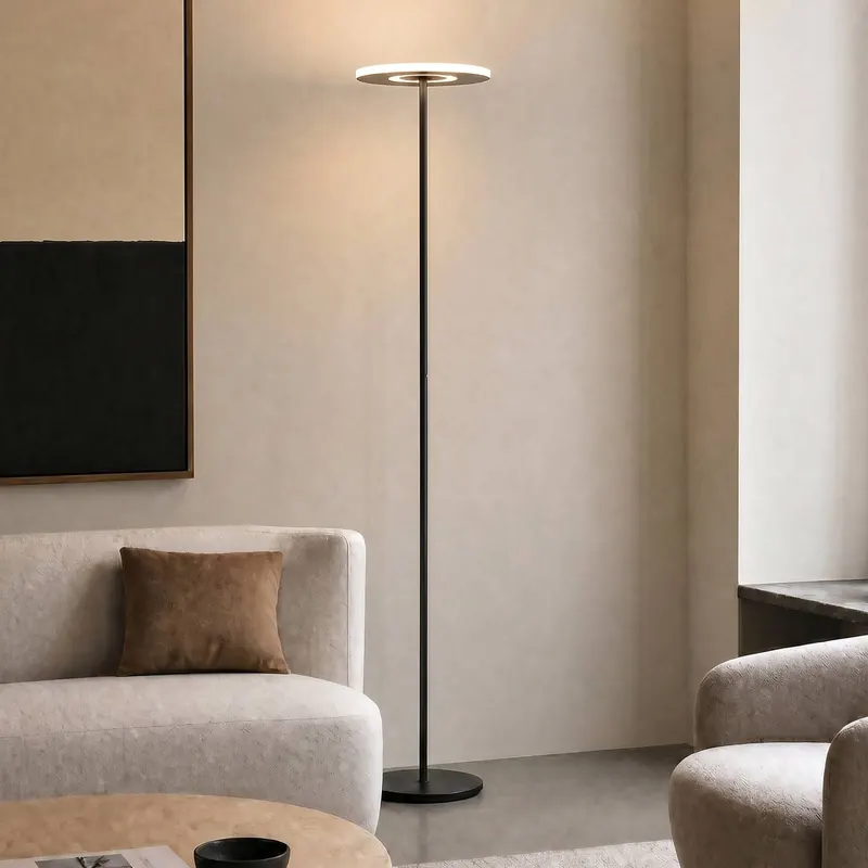 Lampa stojąca LED Lucande Raymond, czarna, CCT, ściemniana