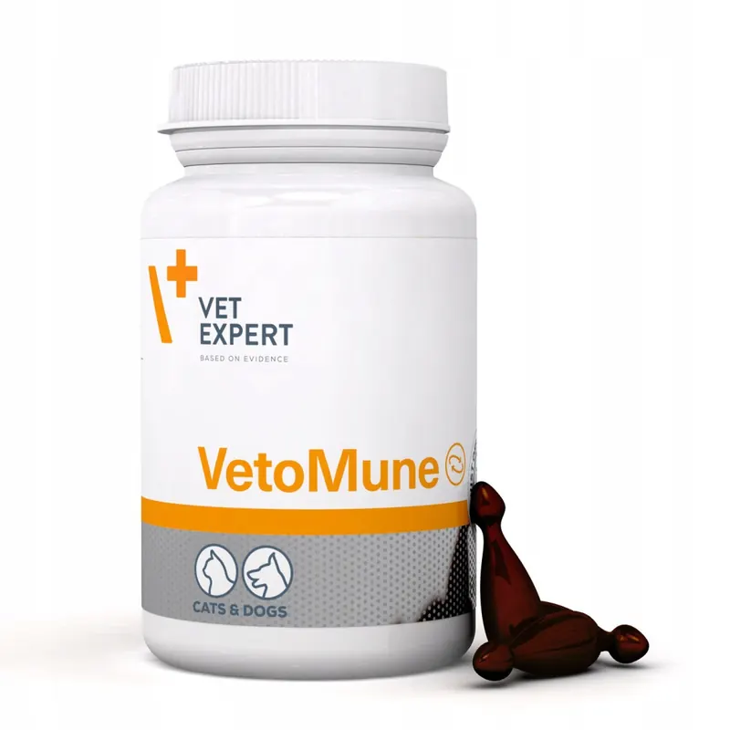 Vet Expert VetoMune 60 kaps. Suplement Wspomagający Odporność Psów i Kotów