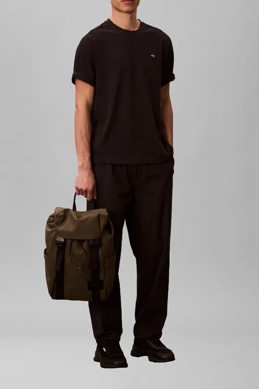 Calvin Klein Canvas Mix Backpack Deep Olive Maat: OS | Rugzakken Outlet | Heren | Bruin
