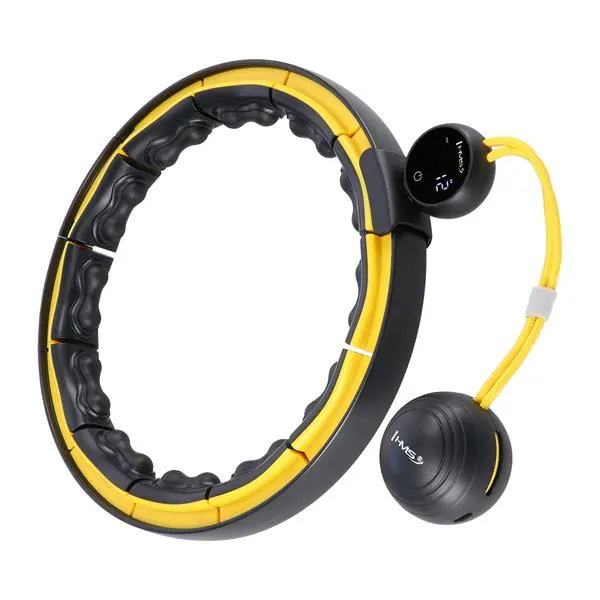 HMS HHM21 HULA HOP BLACK/YELLOW Z MAGNESAMI, WYPUSTKAMI TPE I OBCIĄŻNIKIEM + LICZNIK