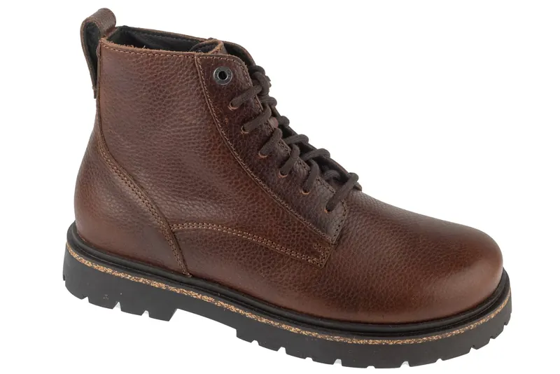 Birkenstock Highwood Lace Mid W 1030784, Damskie, Brązowe, trapery, skóra licowa, rozmiar: 38