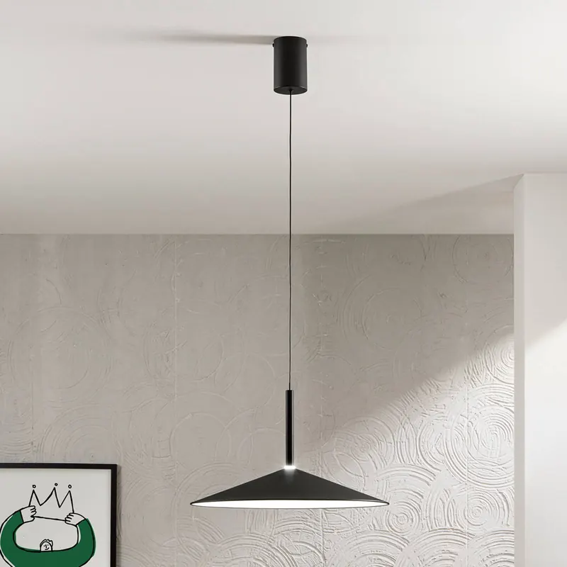 Żyrandol LED Khan, czarna, Ø 48 cm, metal, CCT