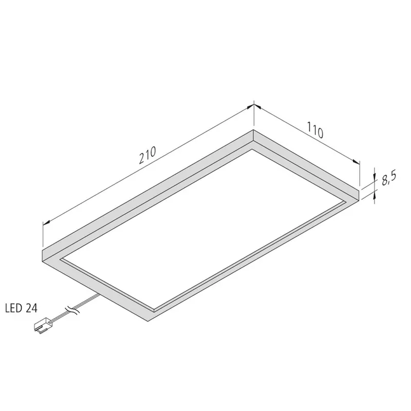 Oprawa podszafkowa LED Sky 3 szt. 3 000 K czarna