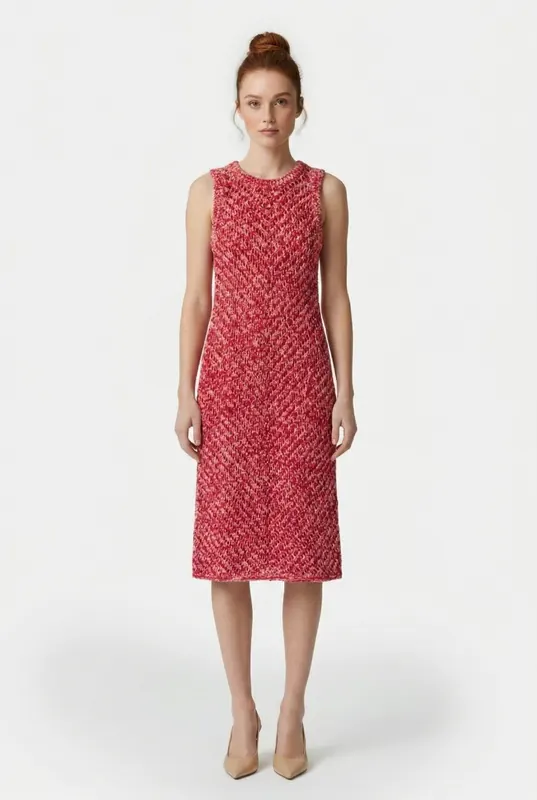 & Other Stories Flora Dress Red Maat: M | Midi Jurken Outlet | Dames | Rood