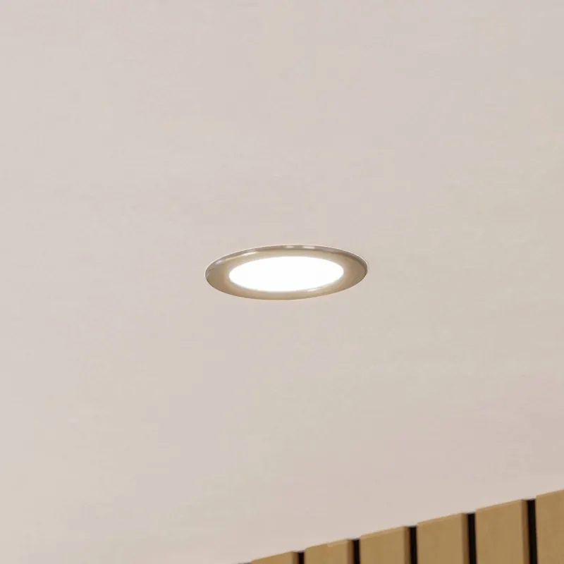 EGLO connect Oprawa wpuszczana LED Fueva 6-Z, szara, Ø 12 cm