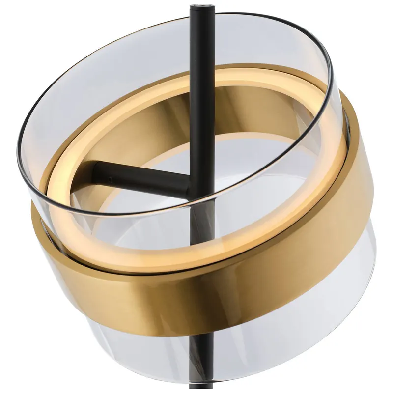 Lampa stojąca LED Inside, kolor mosiężny/dymnoszary, wysokość 146 cm