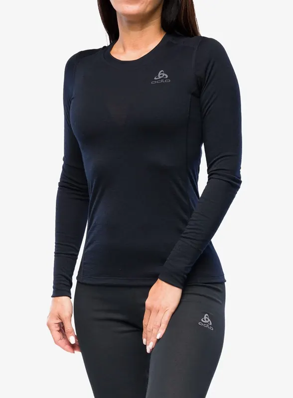 ODLO Koszulka damska BL TOP MERINO 200 czarna (M)