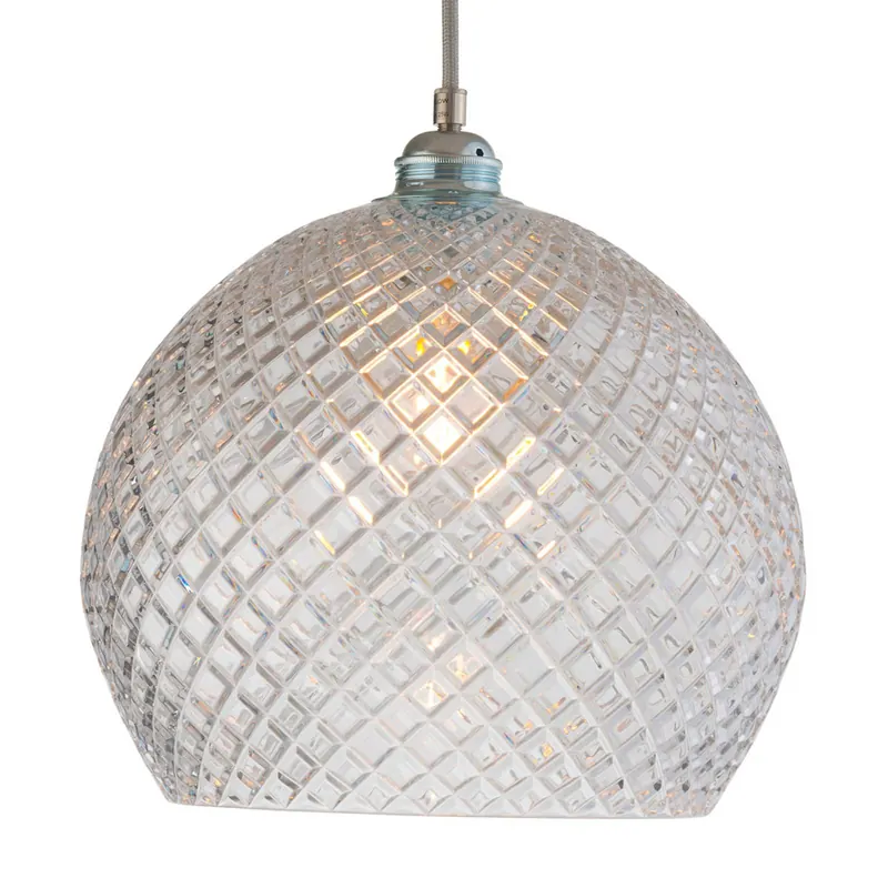 EBB & FLOW Rowan lampa wisząca, srebrna Ø 28cm