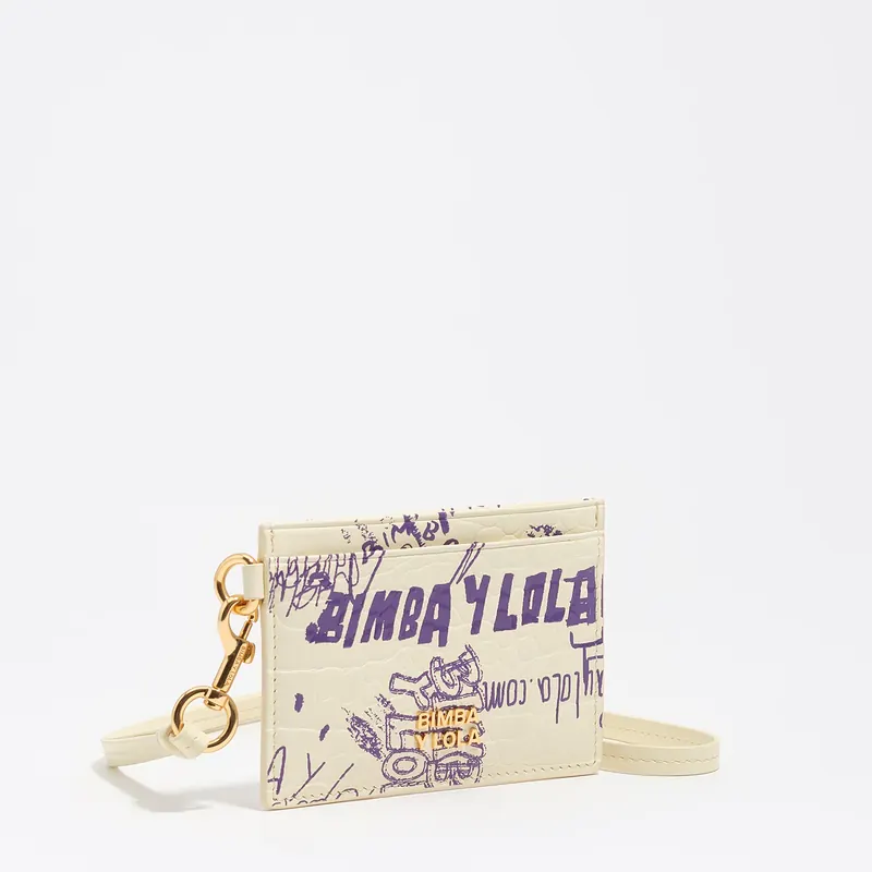 Etui na karty BIMBA logos żółto-fioletowy