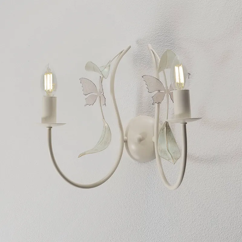 Lampa ścienna Summer, biały/zielony/różowy, szerokość 25 cm, stal, 2-punktowa