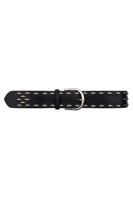 Dante6 Cinque Leather Rivet Belt Raven Maat: XS/S | Riemen Outlet | Dames | Zwart
