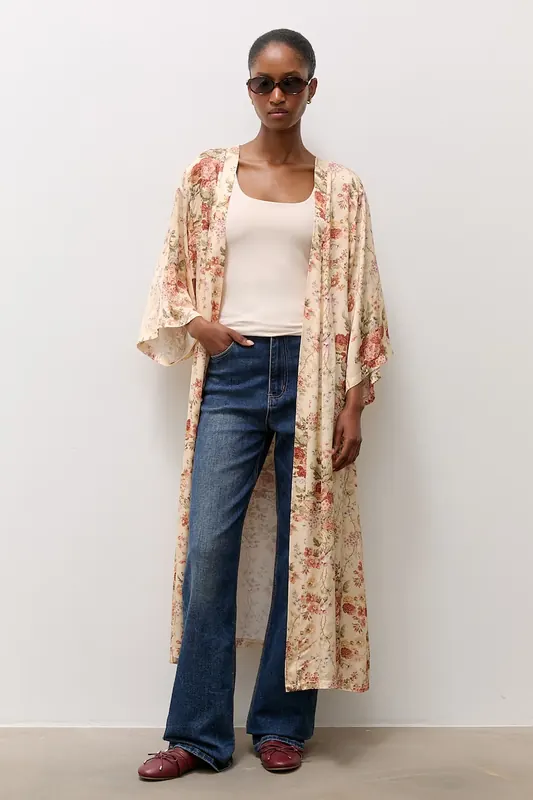 Answear.LAB sukienka kimono z wiskozy