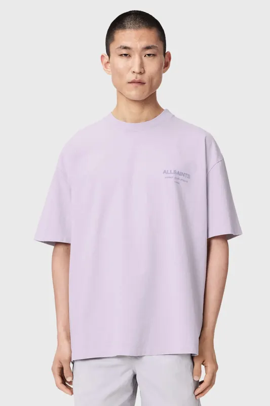 AllSaints Xander Ss Crew Parma Purple Maat: XS | Basic T-Shirts Outlet | Heren | Paars