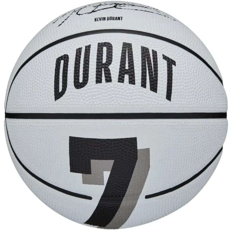 Wilson NBA Player Icon Kevin Durant Mini Ball WZ4007301XB, Unisex, Białe, piłki do koszykówki, Guma, rozmiar: 3