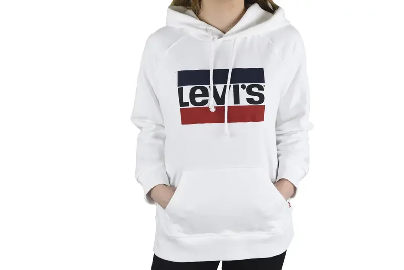 Levi's Sport Graphic Hoodie 359460001, Damskie, Białe, bluzy, bawełna, rozmiar: XS