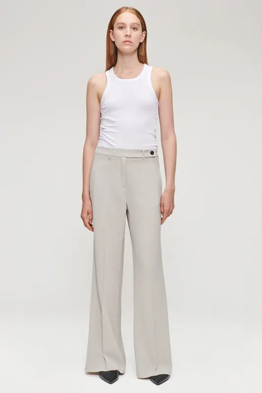 ZENGGI Jap Crepe Wide Leg Pants Greige Maat: XXL | Pantalons Outlet | Dames | Grijs