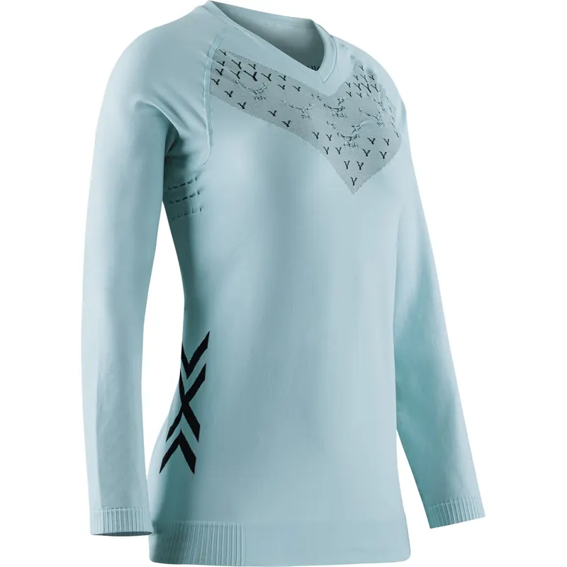 Koszulka damska do biegania X-Bionic TWYCE RUN SHIRT LS błękitna (L)