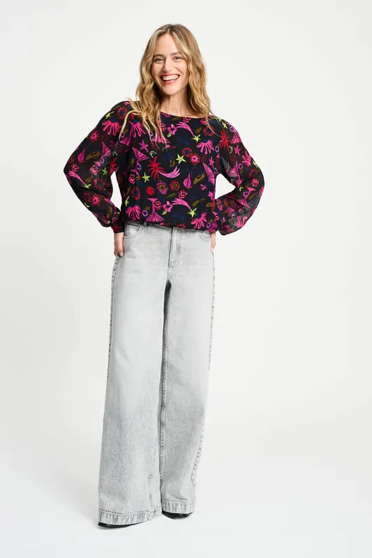 POM Amsterdam Top - Party Delight Maat: 34 | Longsleeves Outlet | Dames | Zwart
