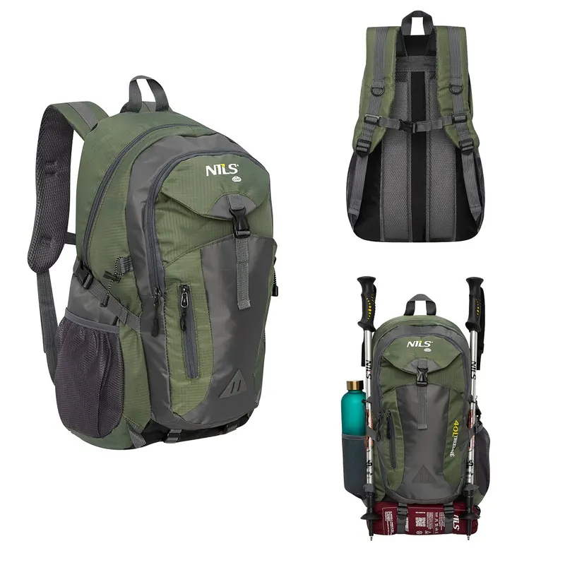 NILS CAMP plecak turystyczny trekkingowy 40L NC1733 zielony (one size)