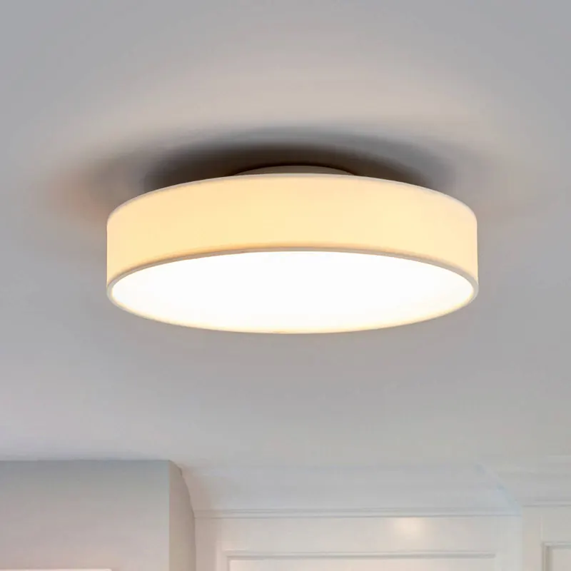 Lampa sufitowa LED Saira, Ø 30 cm, biała, tekstylna