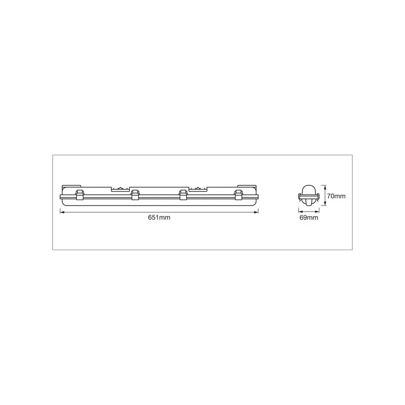 Żarówka OSRAM SUBMARINE do pomieszczeń wilgotnych, 65 cm, 1 x 7 W G13-LED IP65