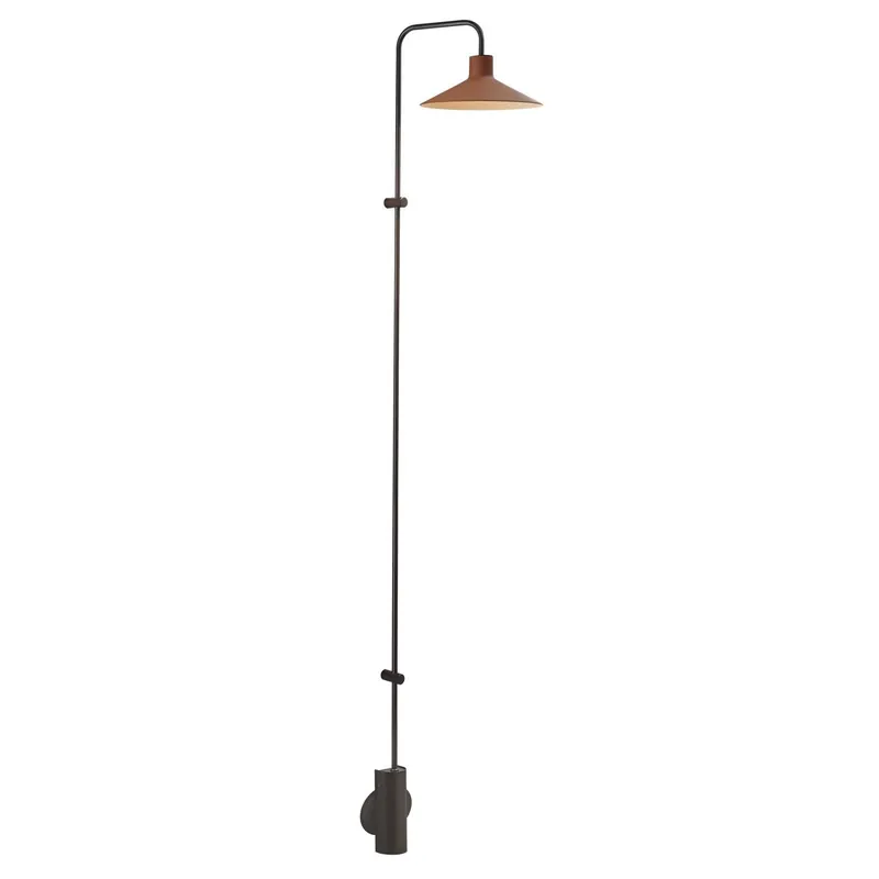 Bover kinkiet LED Platet A/06, czarny/terakota, 154 cm