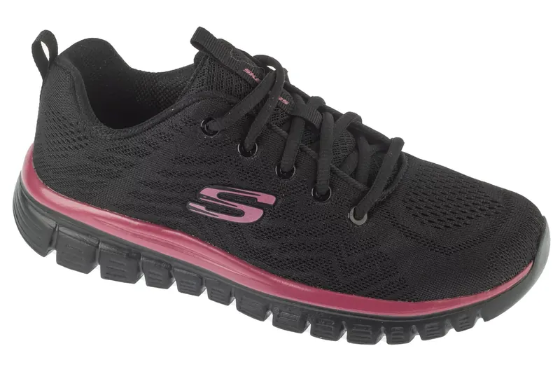 Skechers Graceful - Get Connected 12615-BKMV, Damskie, Czarne, buty sneakers, tkanina, rozmiar: 41