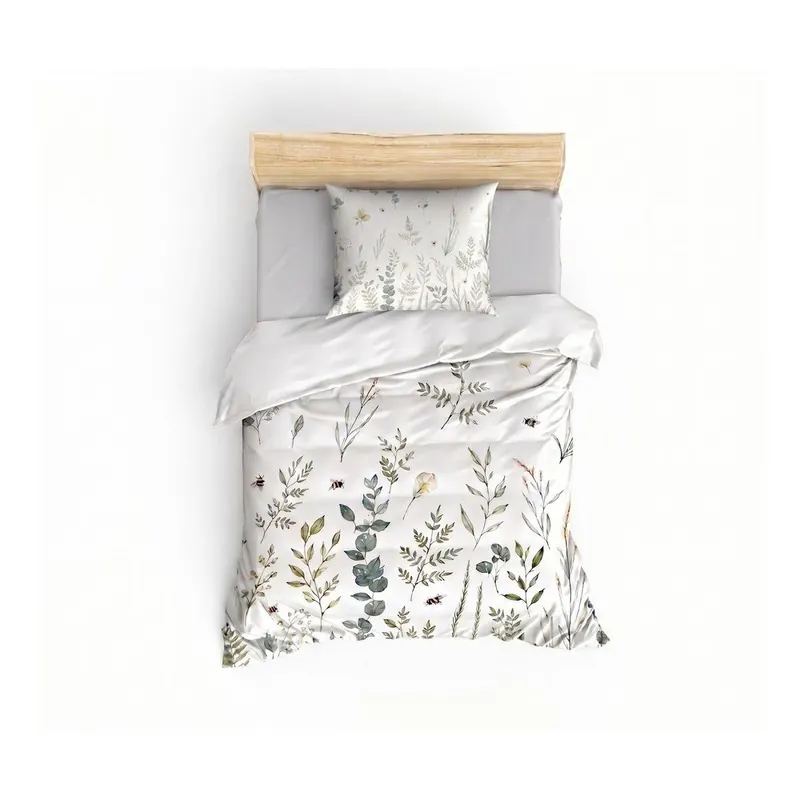 Biała pościel jednoosobowa 200x140 cm Gardenia – Mijolnir