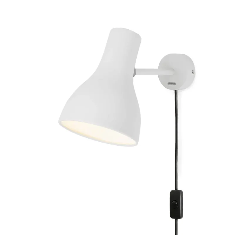 Lampa ścienna Anglepoise Type 75 z wtyczką, biała
