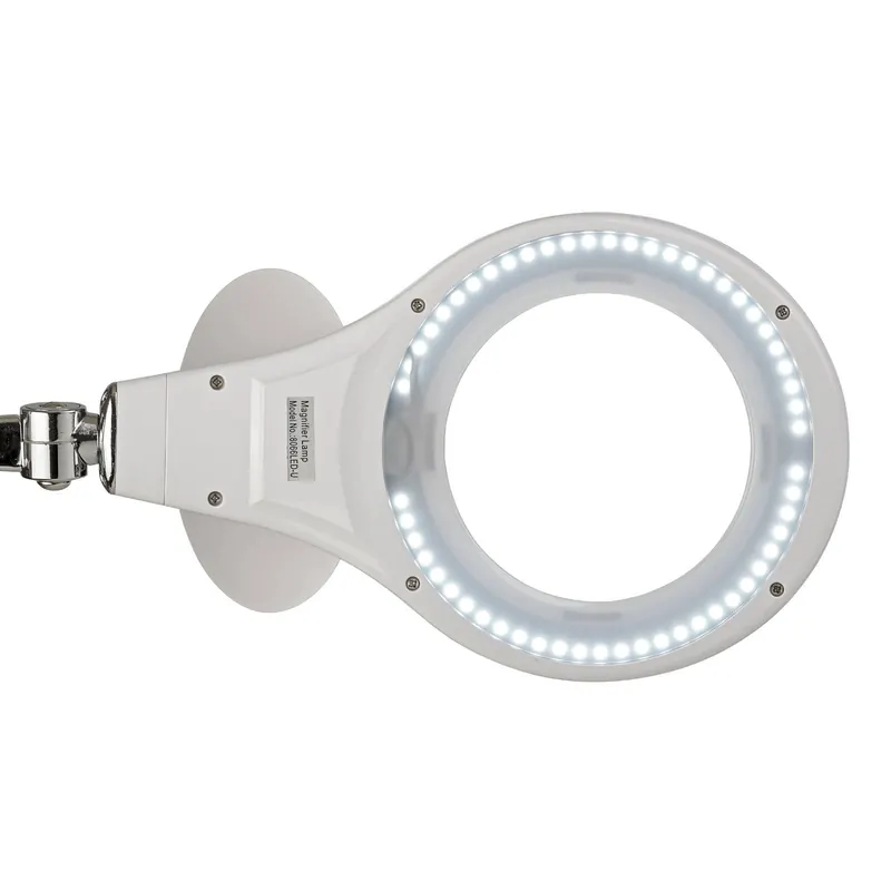 Lampa z klipsem LED MAULmakro, biała, wysokość 50 cm