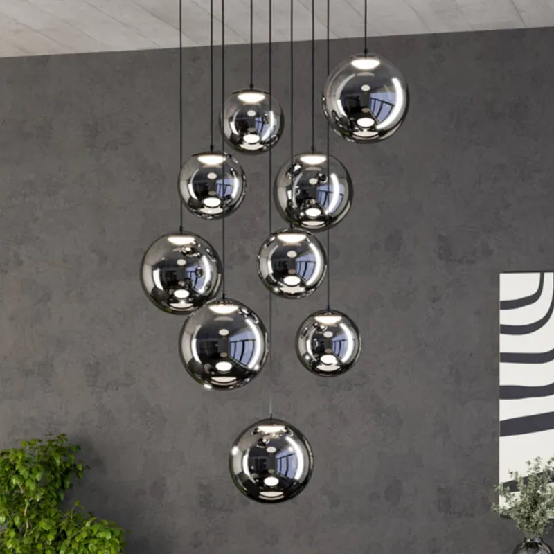Żyrandol LED „Stars of Light” ANORIAS, czarna, Ø 85 cm, 9-punktowa