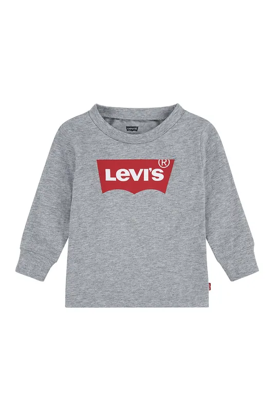 Levi's Boys L/s Batwing Tee Grey Heather Maat: 18M | Overhemden Outlet | kids | Grijs