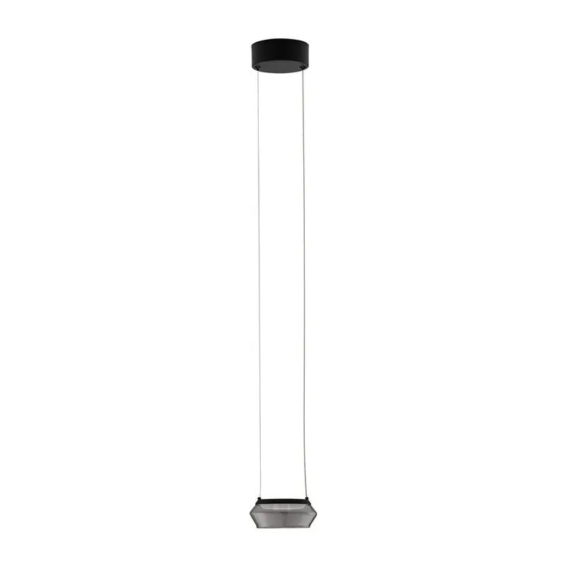 Szklana lampa wisząca LED w kolorze matowej czerni ø 14 cm Jailyn – Nova Luce
