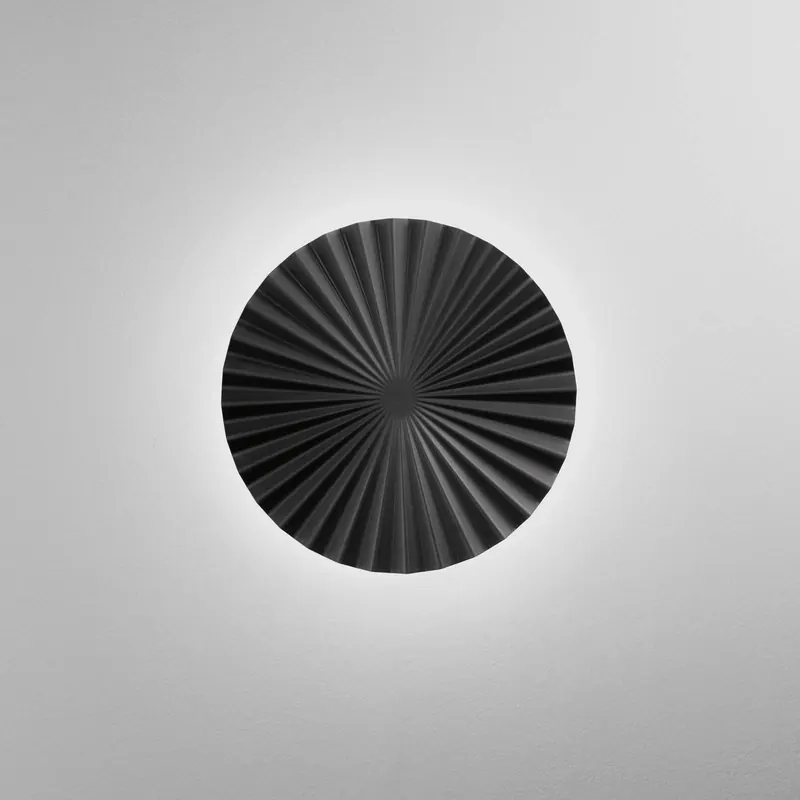 Kinkiet LED Anadara, czarny, Ø 50 cm, metal, CCT