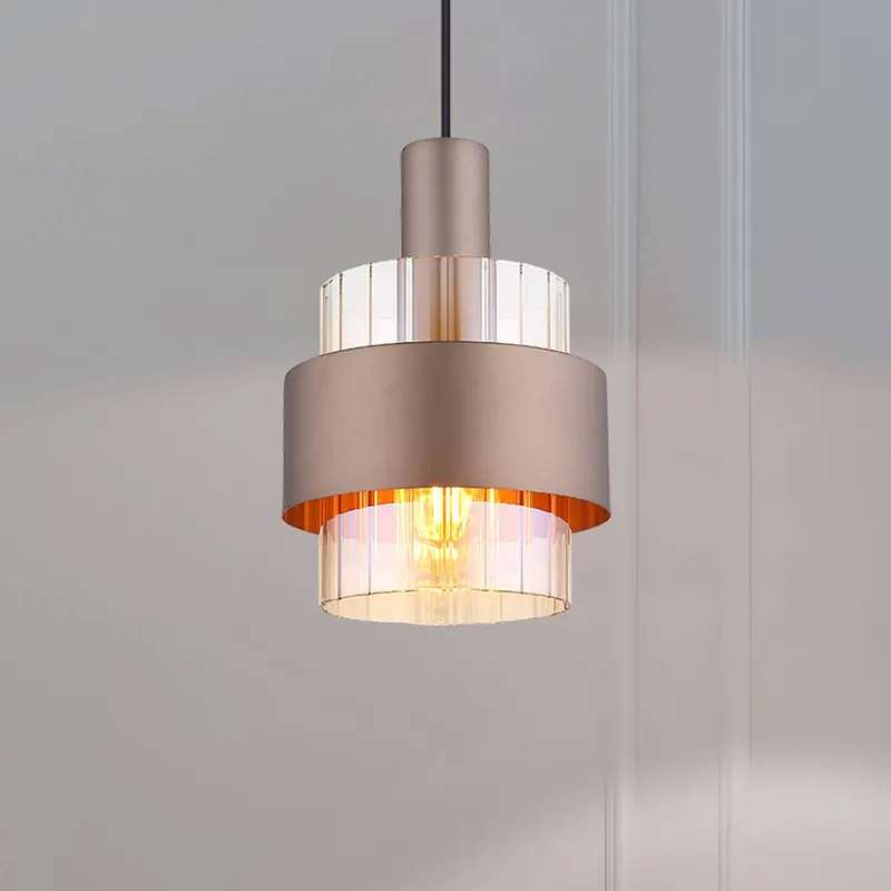 Lampa wisząca Milley, Ø 19 cm, kolor brązowy, metal
