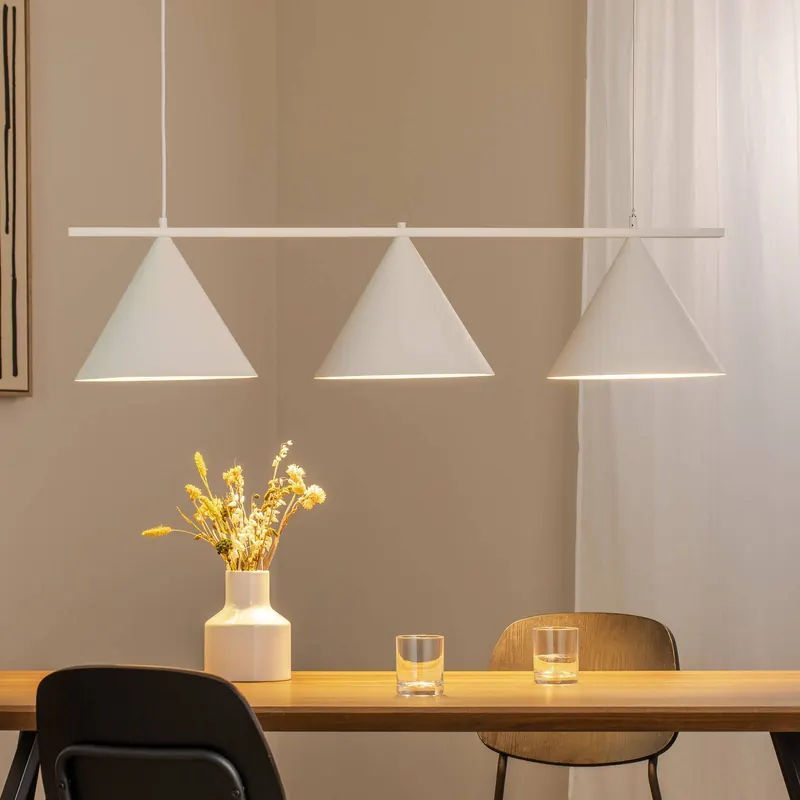 Lampa wisząca Capital, biała, 3-punktowa, Ø 32 cm, GX53