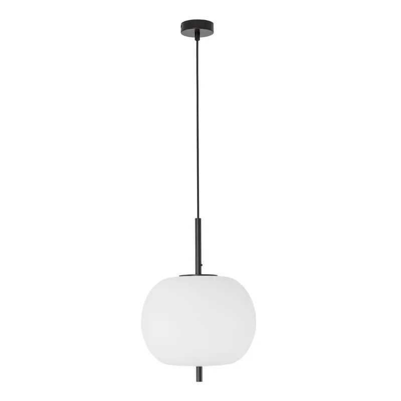 Biała/czarna szklana lampa wisząca ø 30 cm Lato – Nova Luce
