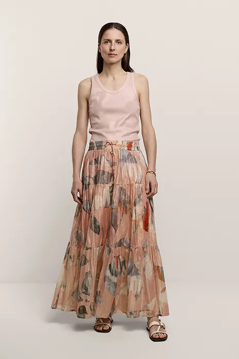 Summum Woman Quinty: Skirt Leaves With Lurex Multicolour Maat: 38 | Maxi Rokken Outlet | Dames